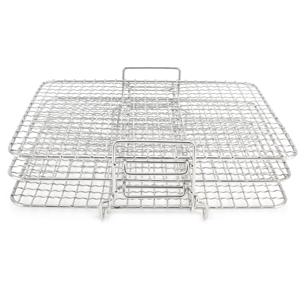 3‑Tier Cooling Rack Set Stainless Steel Baking Roasting Cooking Rack for FoodiAG300AG400 Fryer Oven Parts3‑Tier Square Grill