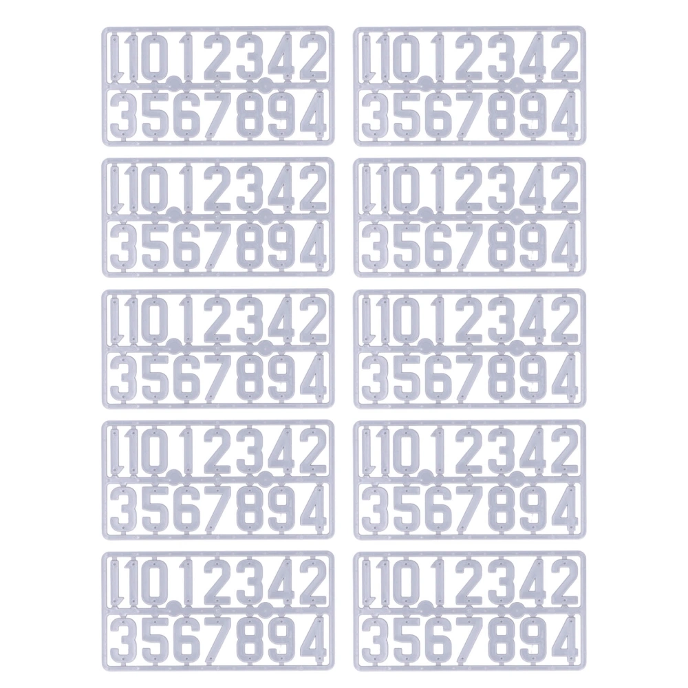 10Set Plastic Number Tag Detachable Number Sign Number Marking for Residence Apartment Beehive