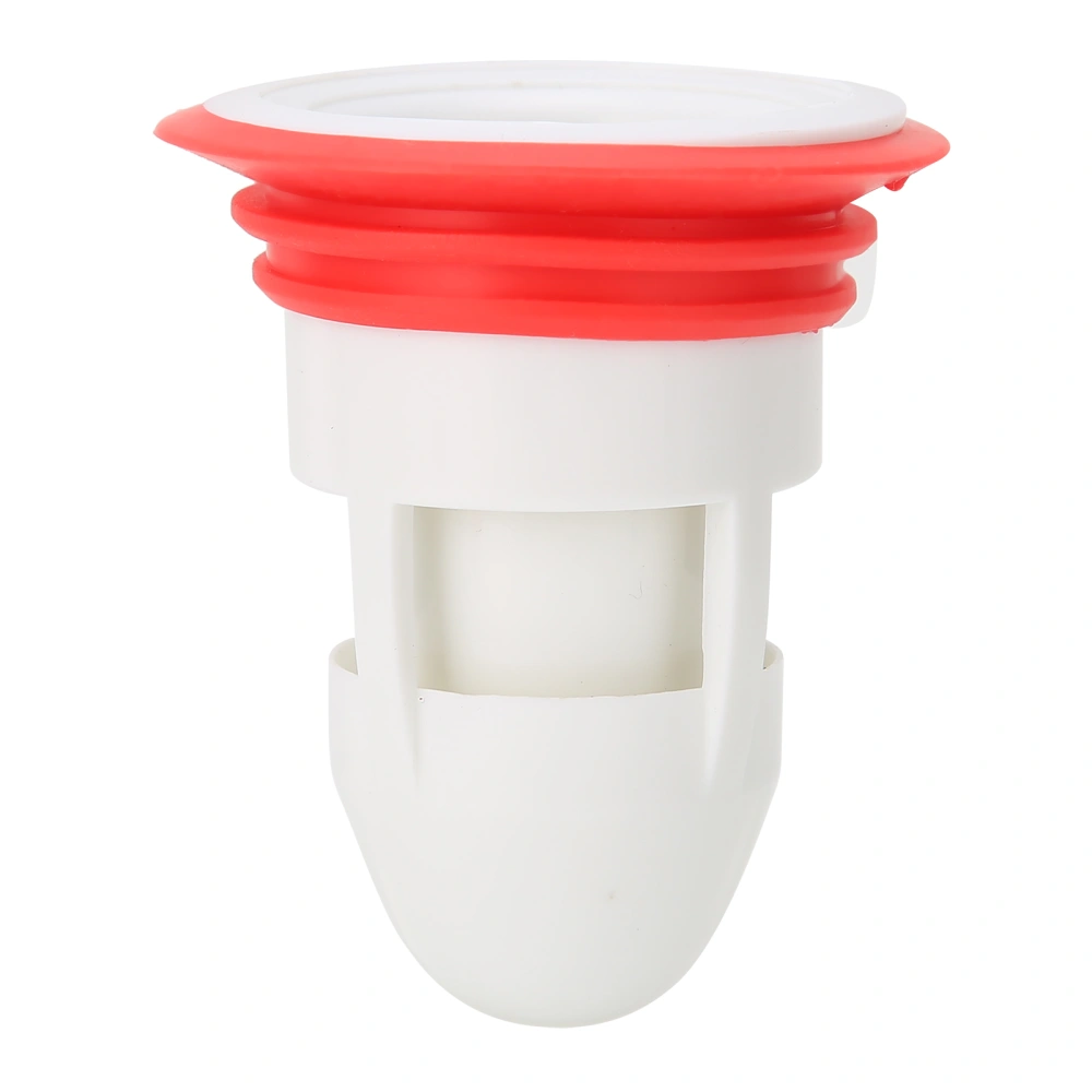 Deodorant Floor Drain Core AntiBlocking Drainage Sewer Strainer for Bathroom Kitchen(White Red )