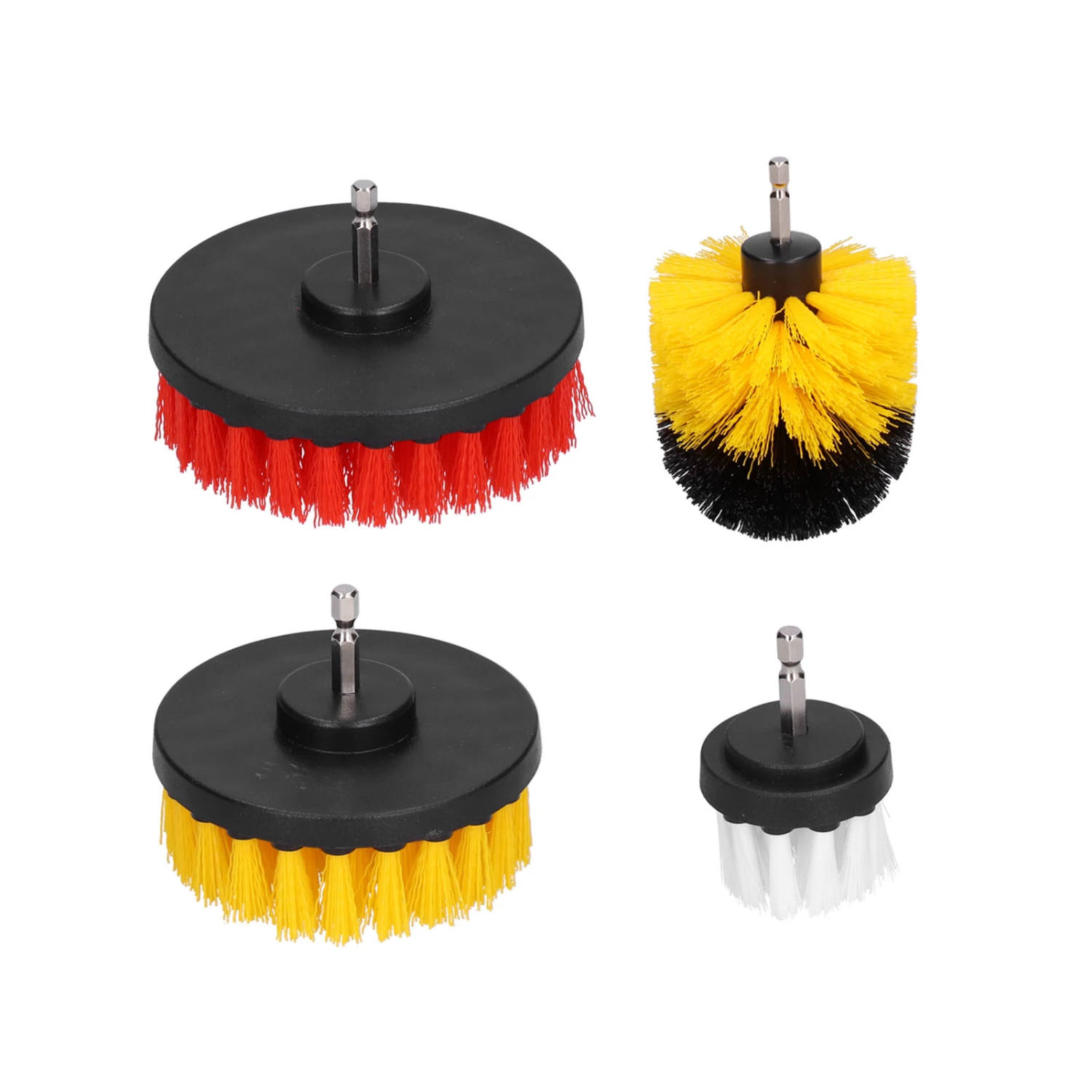 4PCS Drill Brush Attachment Kit Drill Brush Power Scrubber for Cleaning Wall Floor Pool Tile