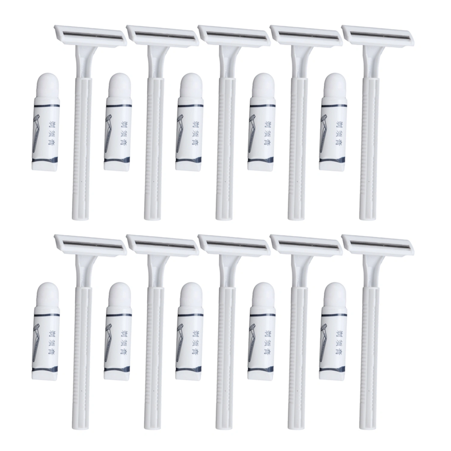 10Pcs Disposable Shaver Kit Shaving Razor Set Double Edge Safety Razor for Hotel Travel