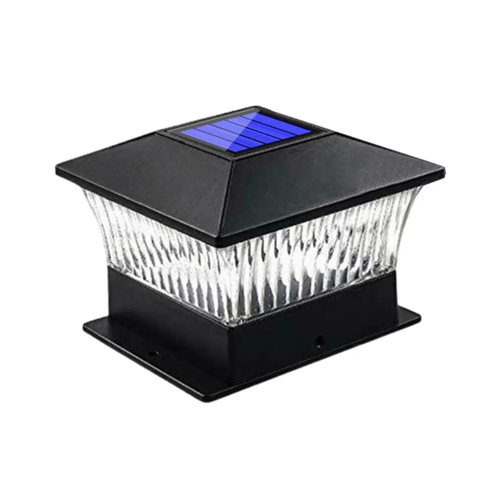 LED Solar Post Lamp with Light Sensor IP65 Waterproof Solar Pillar Lamp Landse Lamp for Fence Posts Deck