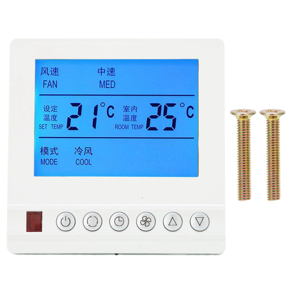 AC220V Smart Thermostat Central Air Conditioning Water Temperature Threespeed Switch Thermostat for Indoor