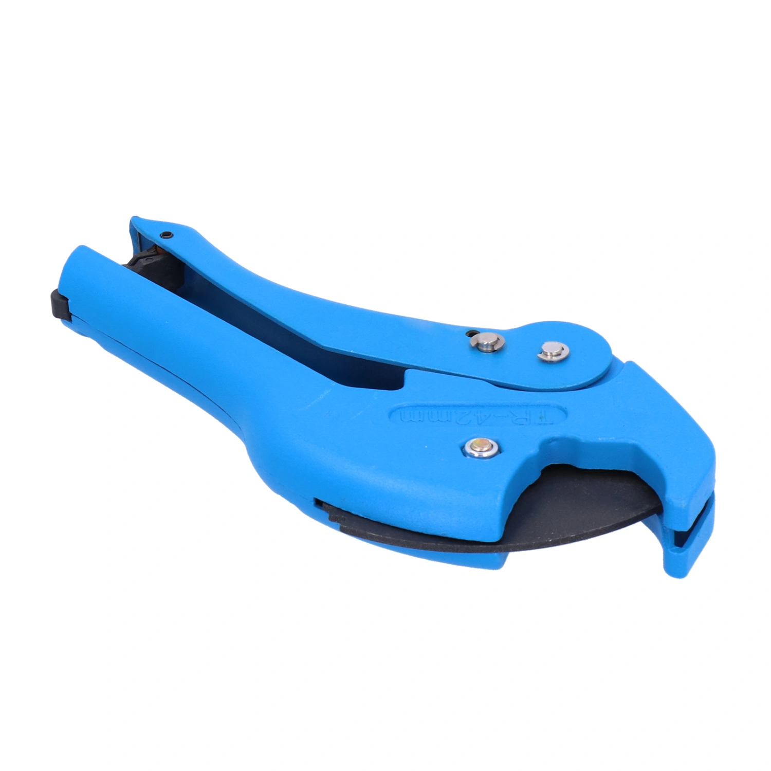 PVC Pipe Ratchet Cutter with Buckle Manual Tube Hose Cutting Device Plumbing Tool Blue
