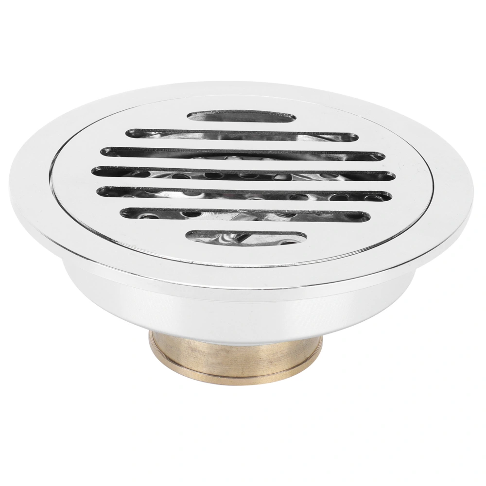 Floor Drain Copper Round Insectproof and Deodorant Floor Drain for Bathroom Home