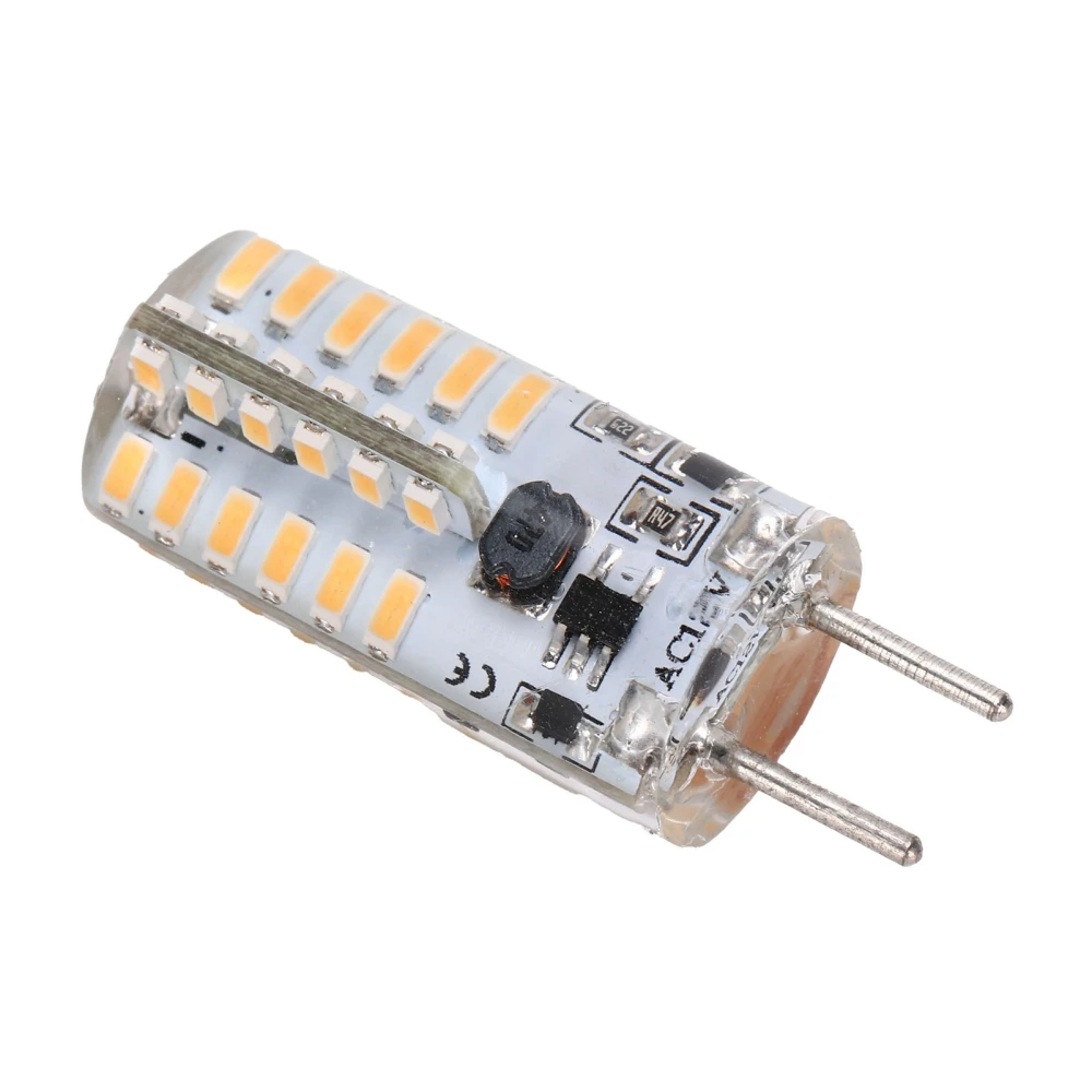 48LED Silicone Bulb 3W 300LM GY6.35 BiPin Bulb AC12V for Chandelier Ceiling Lamp(Warm White 2700K3100K )