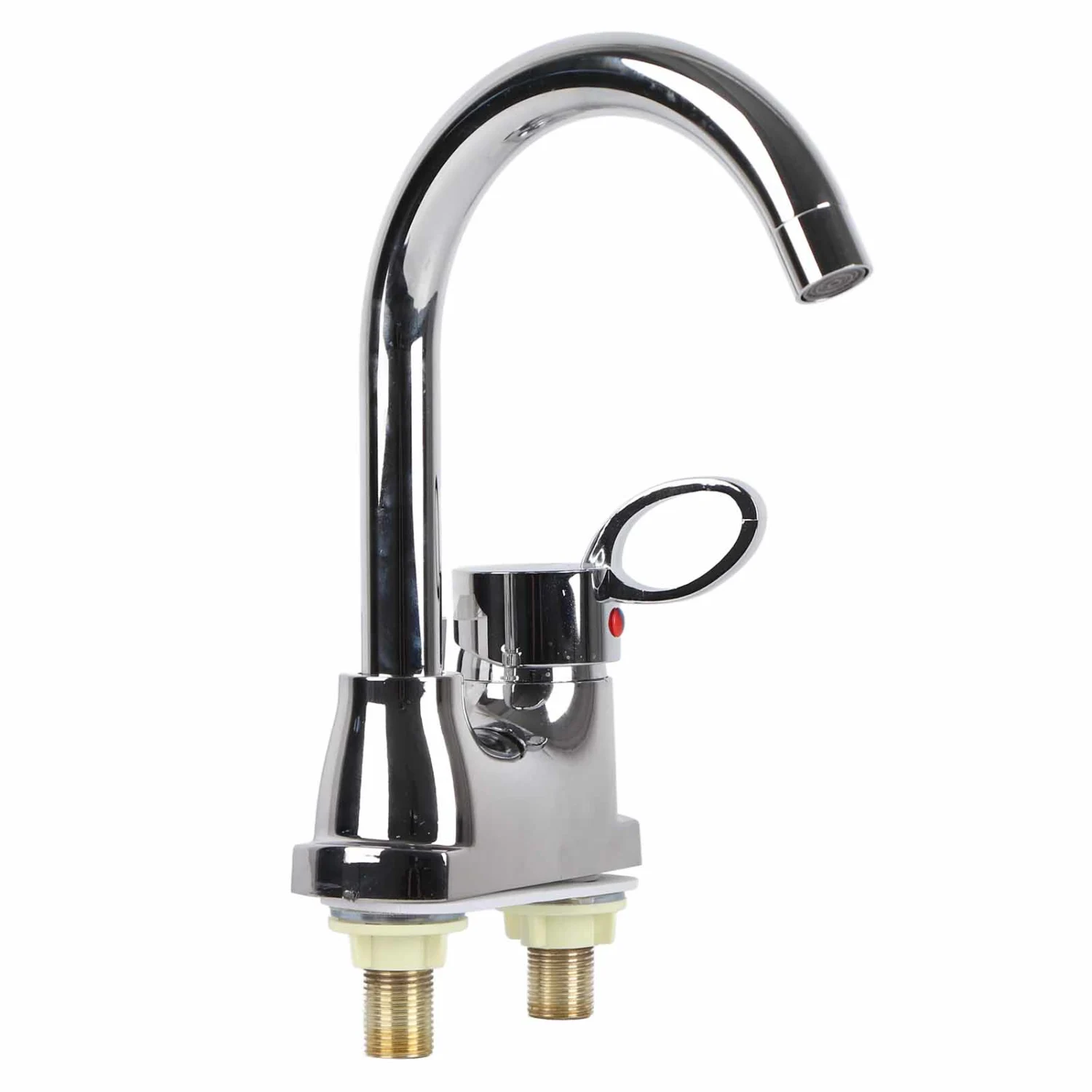 G1/2 Bathroom Basin Faucet Hot and Cold Water Mixer Dual‑Hole Water Tap for Kitchen Home