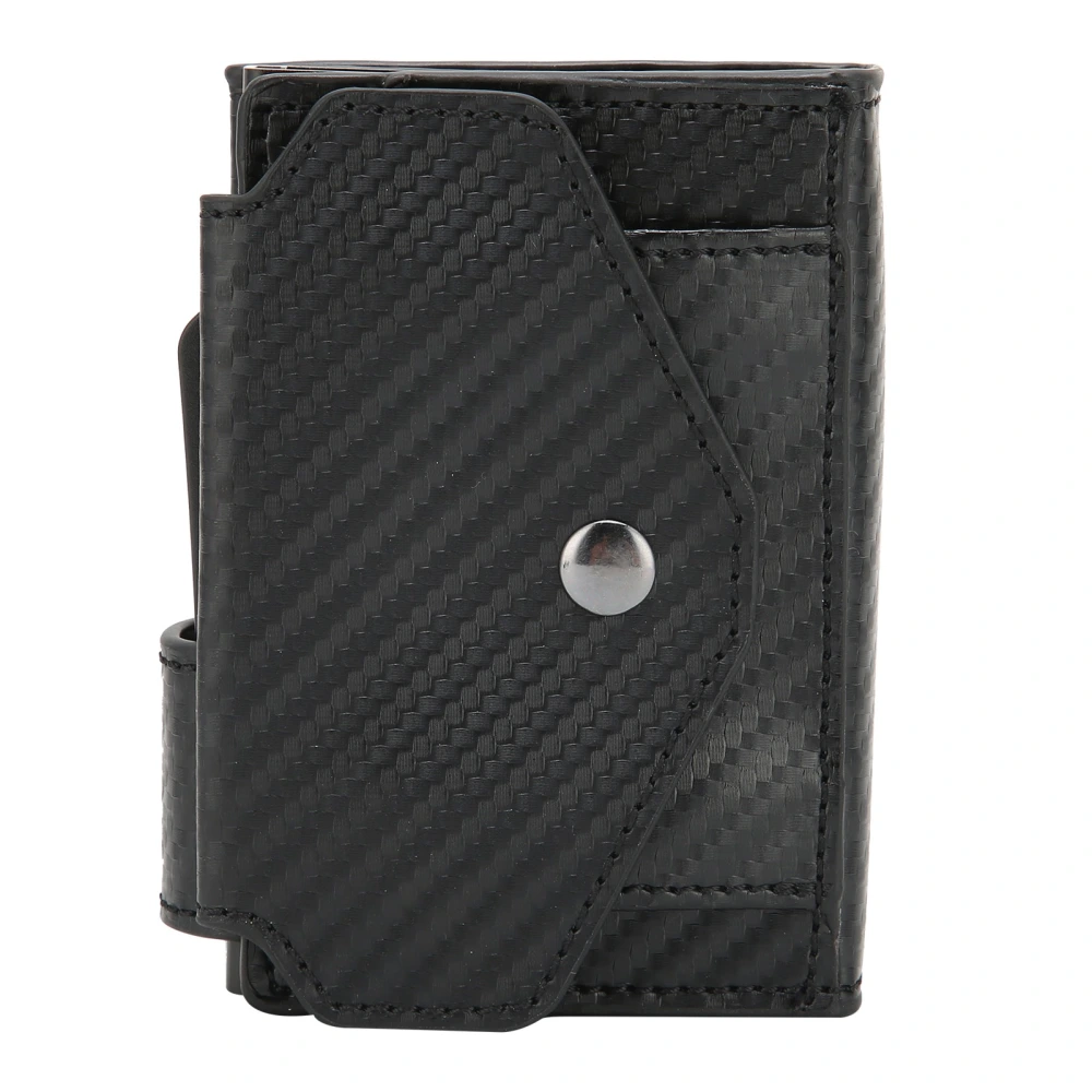 Auto Credit Card Holder Anti Theft Men Wallet Credit ID Cards Case Bag for Daily Use(Fiber Black )