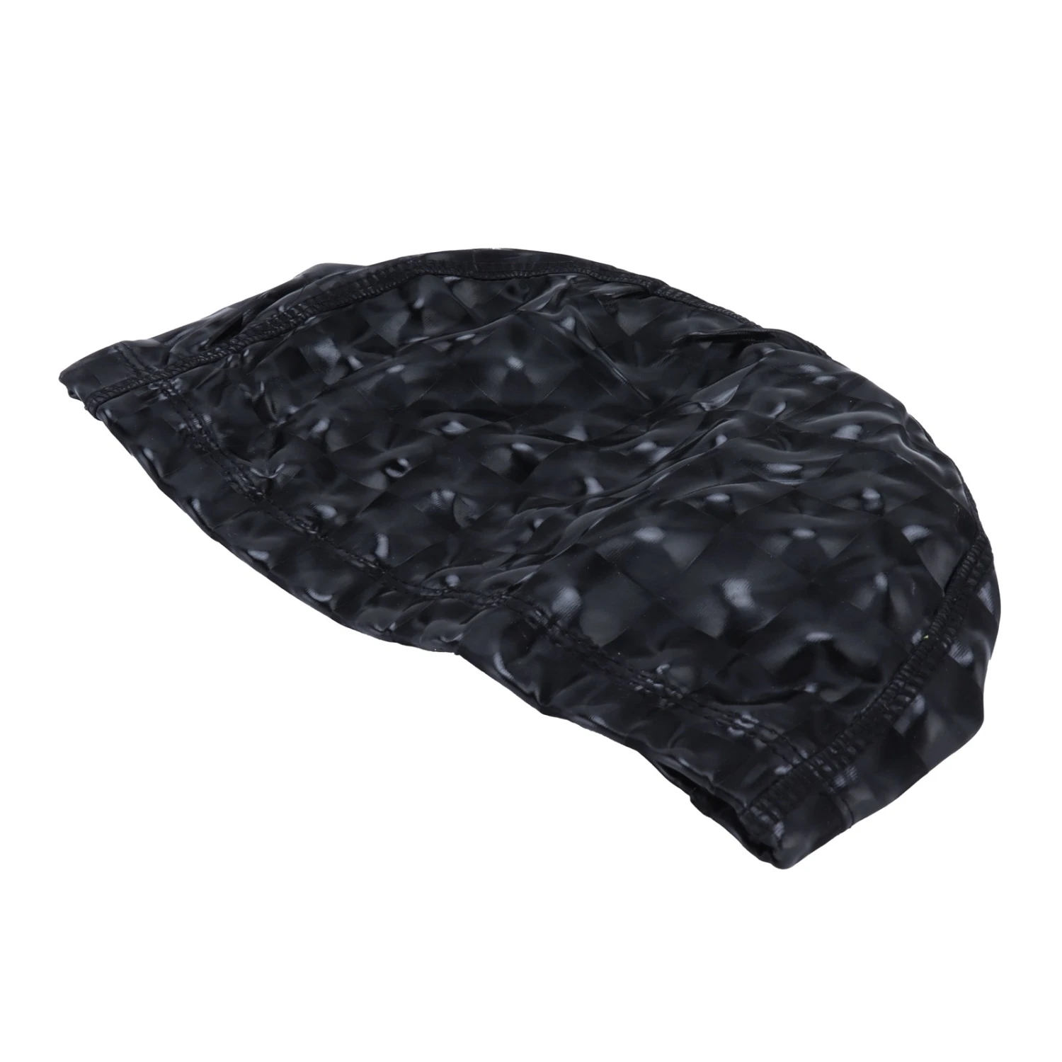 Swimming Cap Bright Color Waterproof Swimming Cap Hot Spring Swimming Cap for Men and WomenPearl Black
