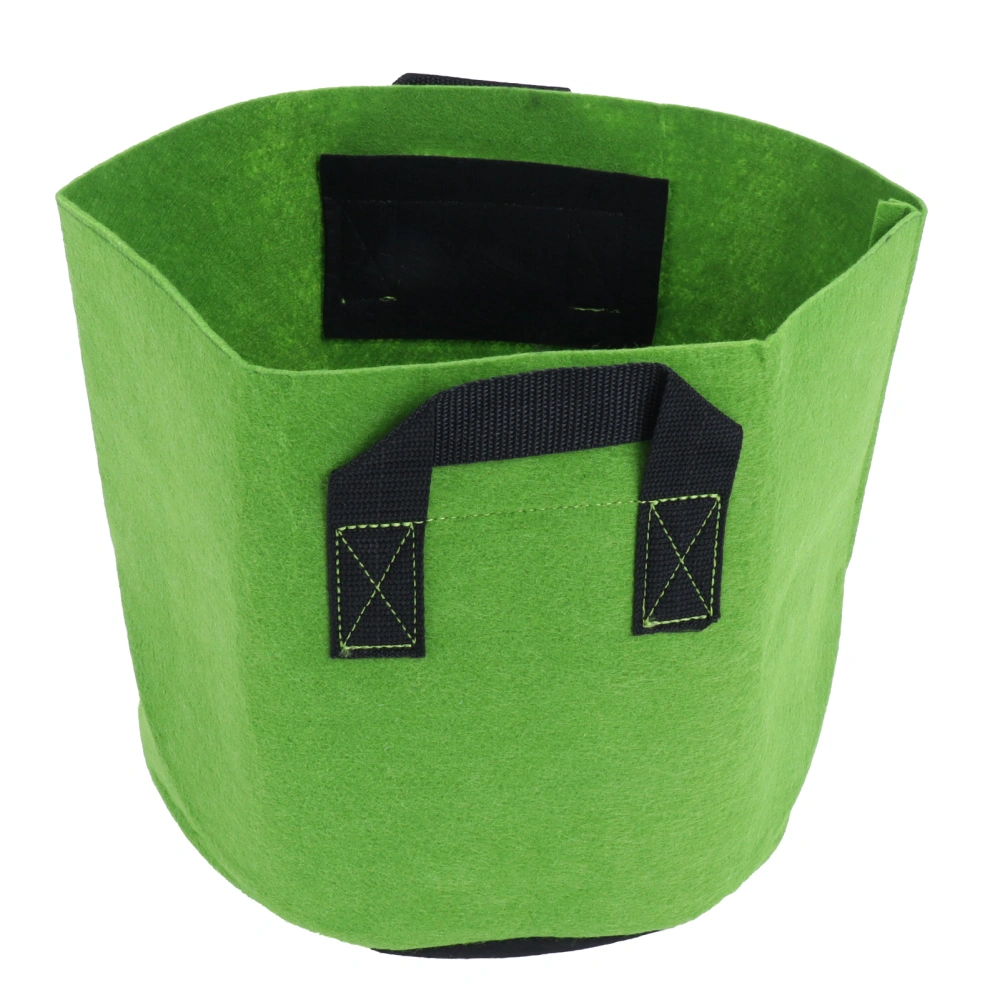 Garden Plant Grow Bag Non‑Woven Vegetable Flower Planting Pot with Handles Green+Black5 Gallon