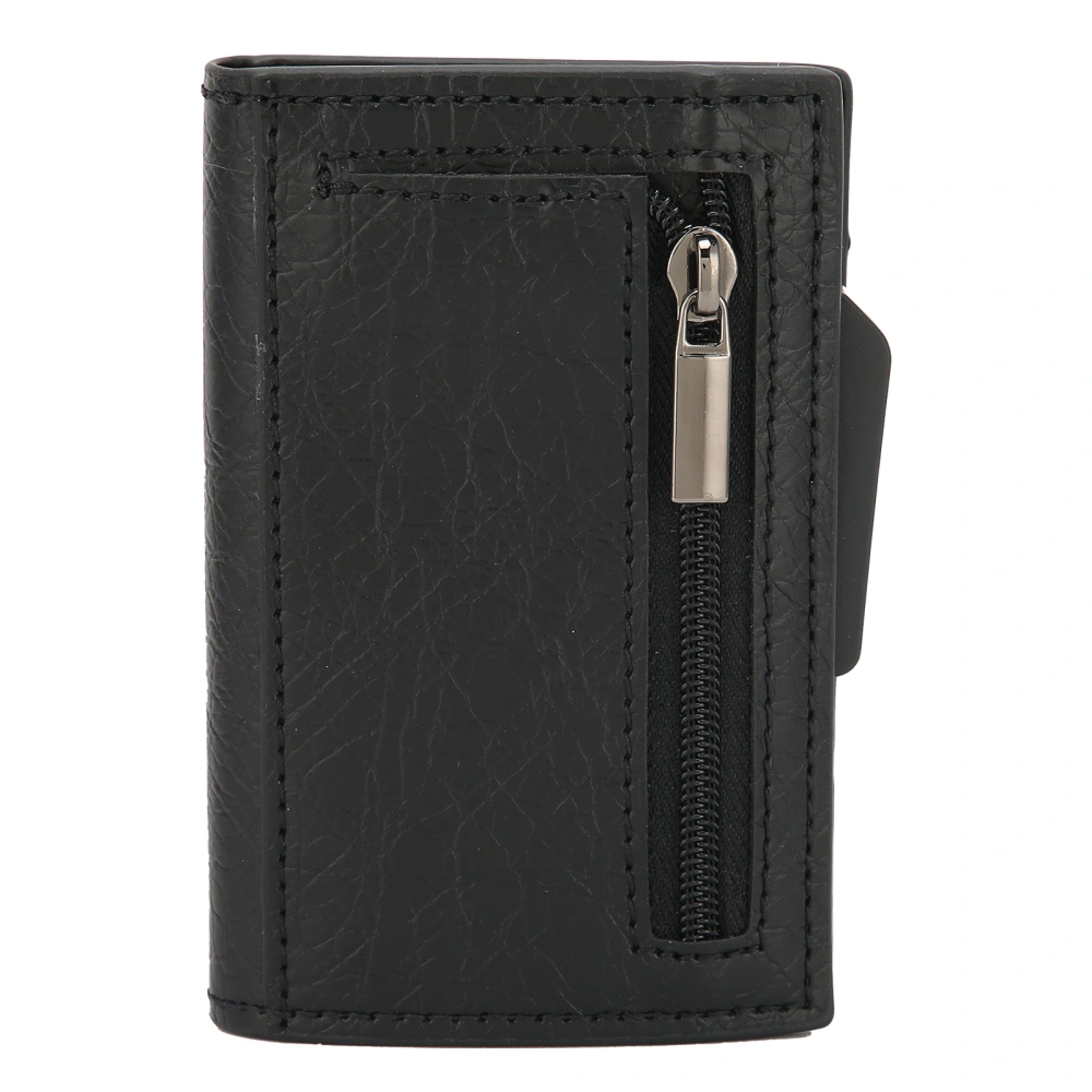 Automatic Credit Card Holder Anti-Theft Credit Card Case Bag Vintage Business WalletBark Black