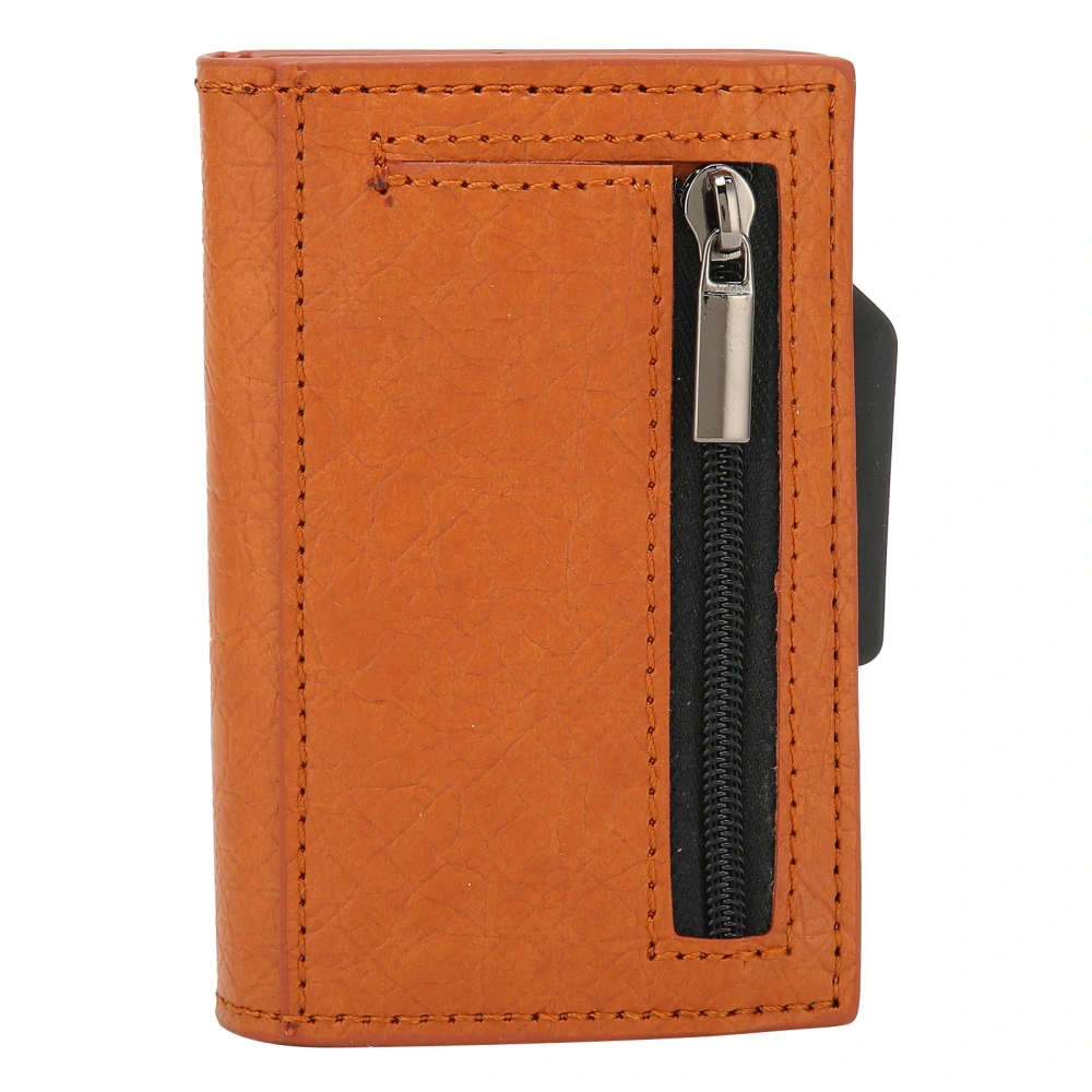 Automatic Credit Card Holder Anti-Theft Credit Card Case Bag Vintage Business WalletBark Brown