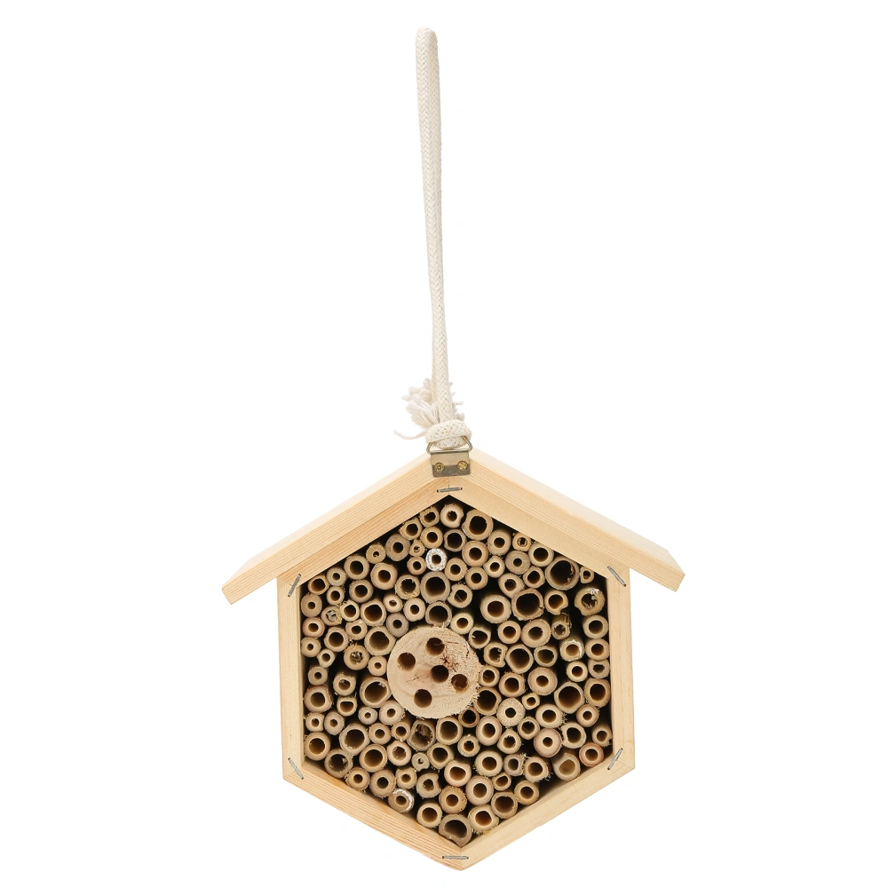 Wooden Bee House Decorative Hanging Insect House Insect Hotel for Garden Supplies