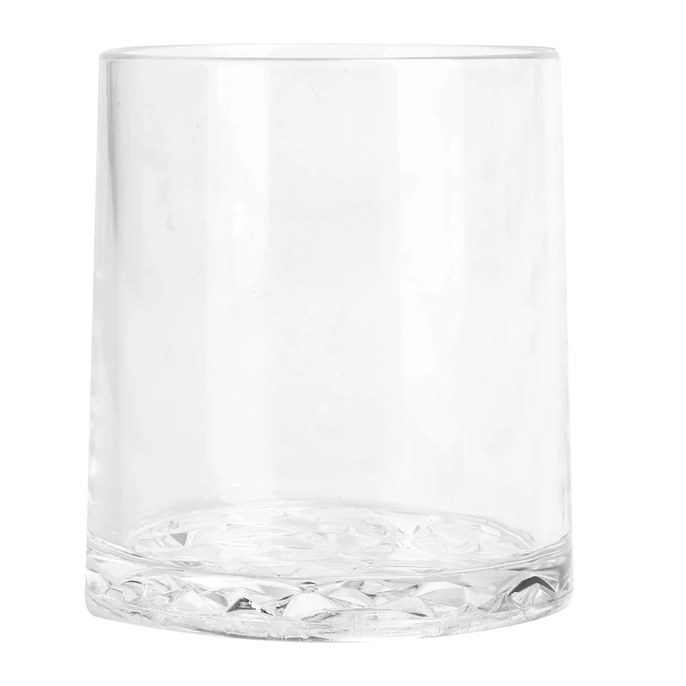 300ml Acrylic Wine Cup With Diamond Shape Bottom Juice Milk Tea Mug Drinkware Accessory(Transparent )