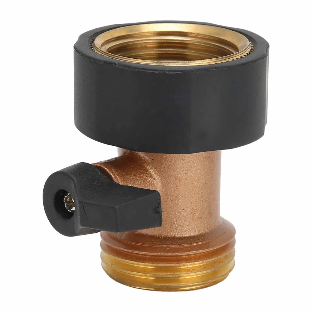 Single Pass Ball Valve Adapter G3/4 Female Thread Copper Garden Hose Watering Connector