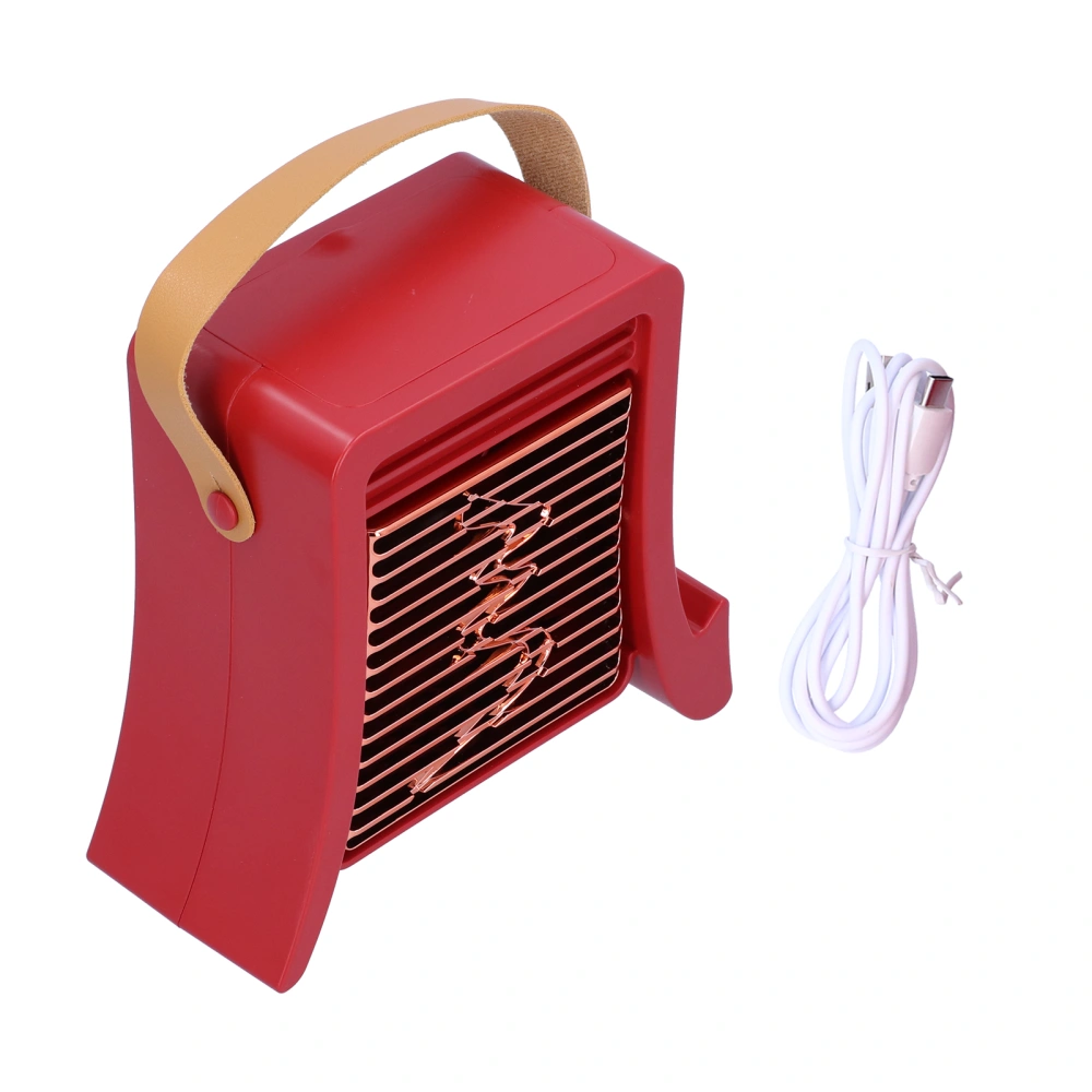 LED Humidification Fan Portable USB Charging Cooling Fan for Living Room Dinning RoomRed