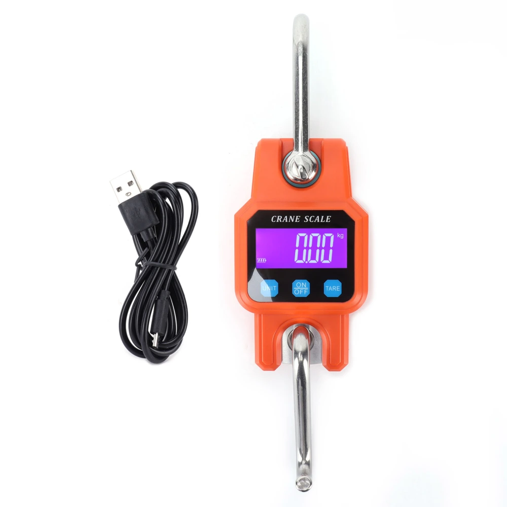 WH-C06 Rechargeable Digital Hanging Scale Mini Crane Scale Electronic Hook Scale for Home(Orange )