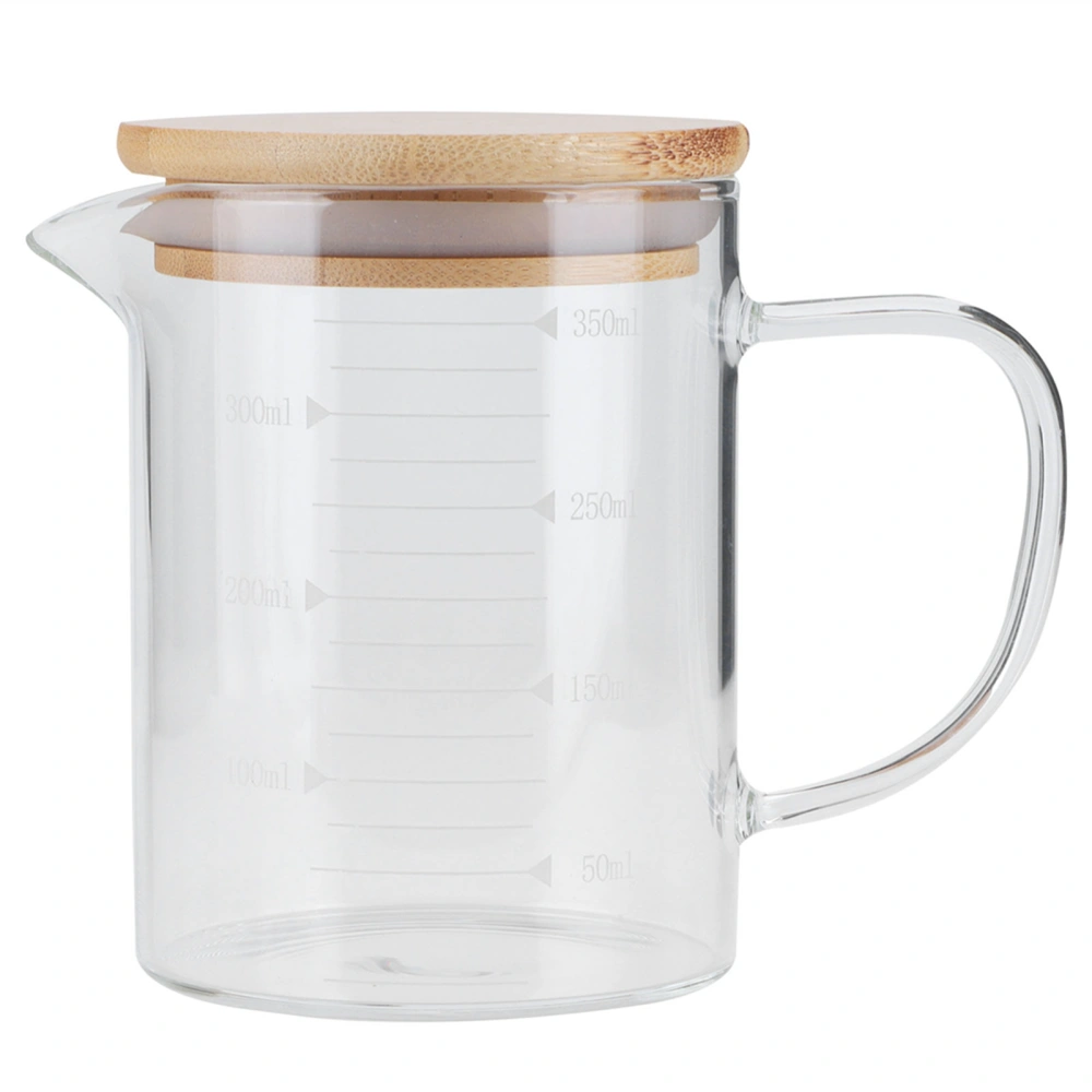 Borosilicate Glass Measuring Cup with Lid HeatResistant Mug for Hotel Restaurant Home(350ml )