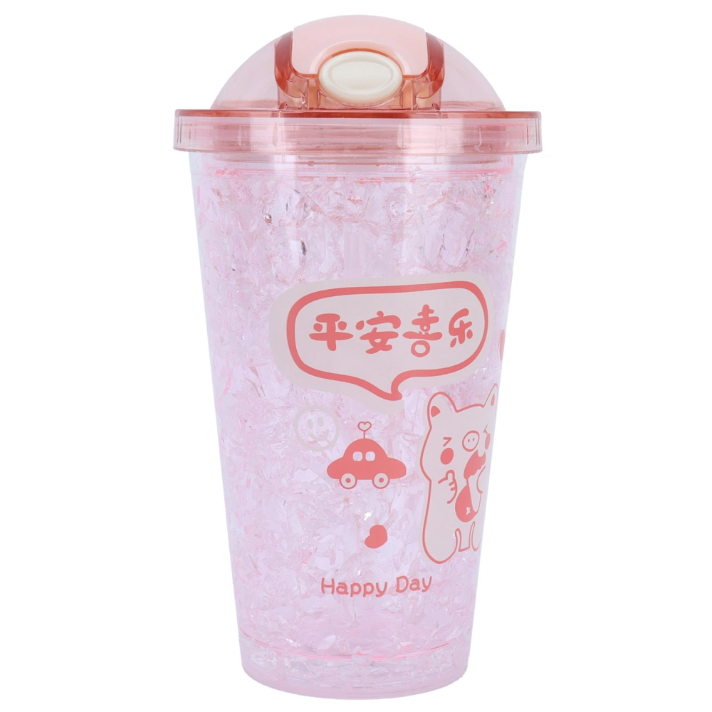 Portable Ice Cup Originality Iced Student Straw Drinking Cup for Children Girl SummerA