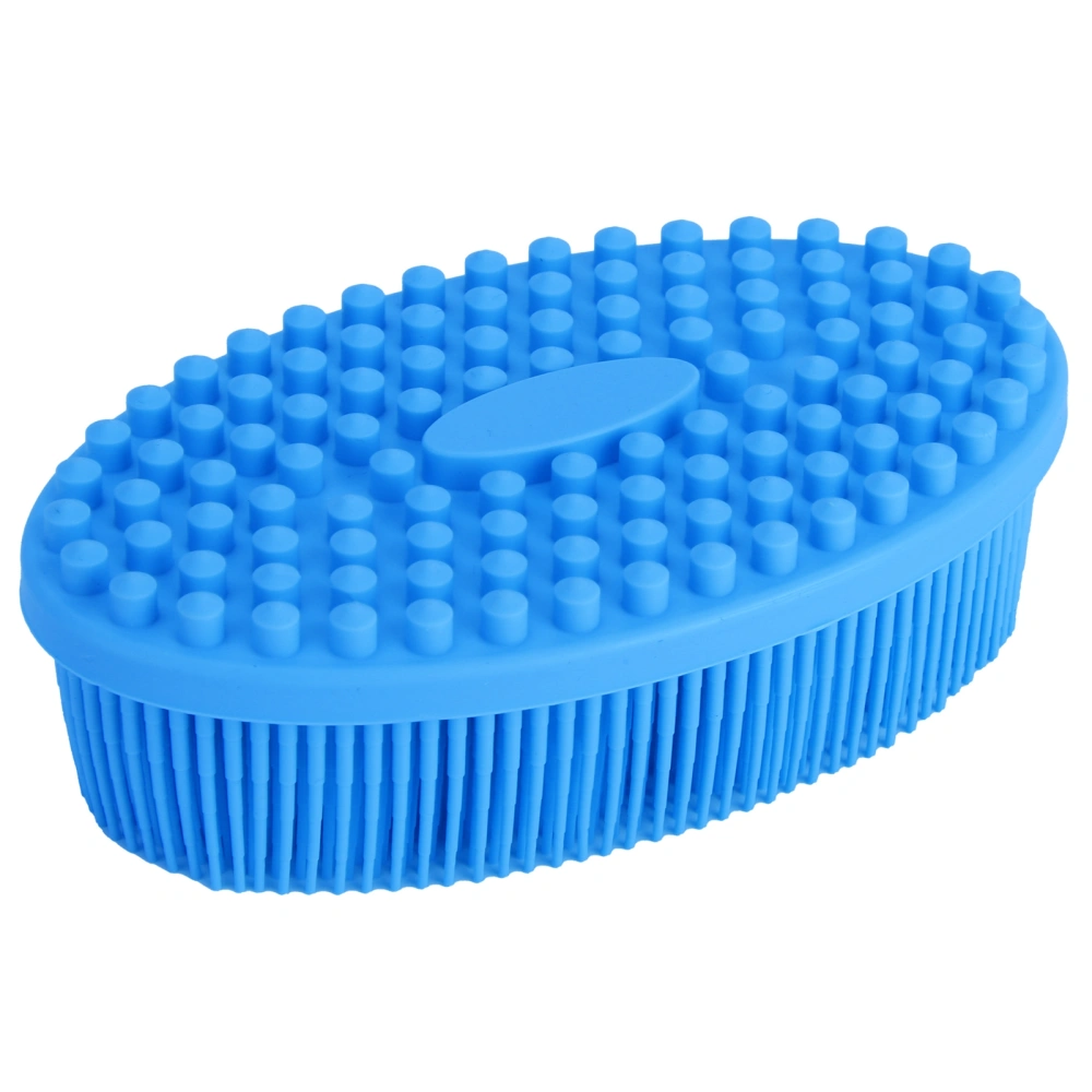 Silicone Shower Brush Multifunctional Massage Brush Baby Tactile Training Tool for HomeBlue