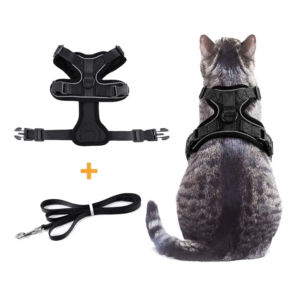 Cat Harness with Leash for Walking Escape Proof Adjustable Vest Harnesses for Cats Pet Supply