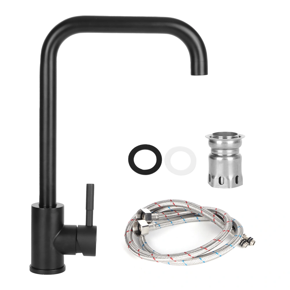 G1/2 Kitchen Faucet Kit 304 Stainless Steel Cold Hot Mixing Water Tap for Basin Sink