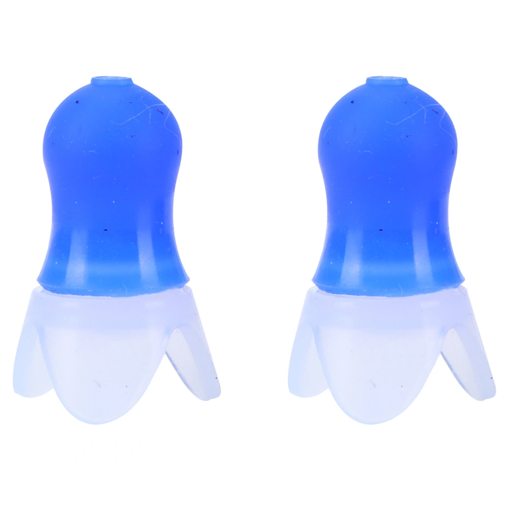 Swimming Waterproof Earplugs Flying Noise Reduction Silicone Ear Plug with Black Sealing BottleBlue Earplug