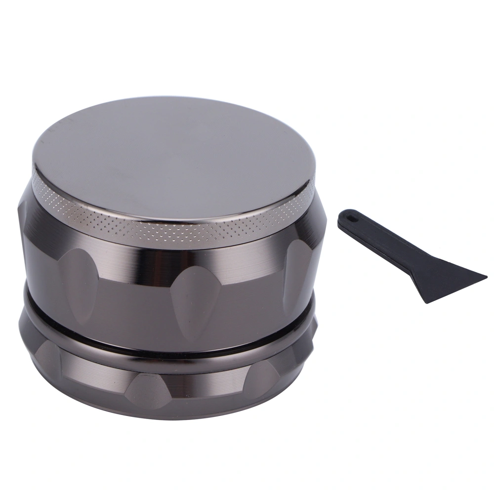 Mini Portable Zinc Alloy Smoke Grinder Manual Smoking Crusher Grinding Tool AccessoriesRuthenium Black