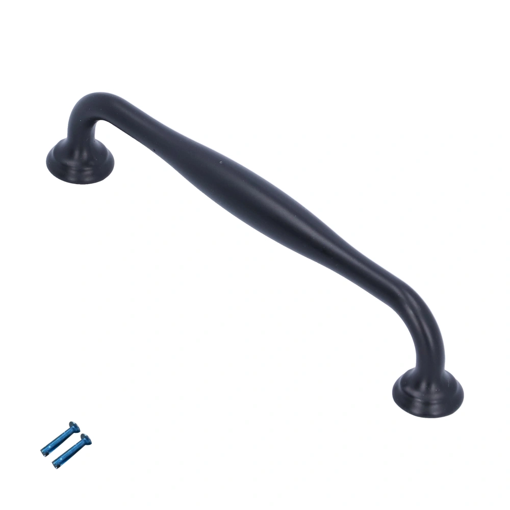 Zinc Alloy Handle Matte Black Cabinet Drawer Handle Bathroom/Wardrobe Door Hardware