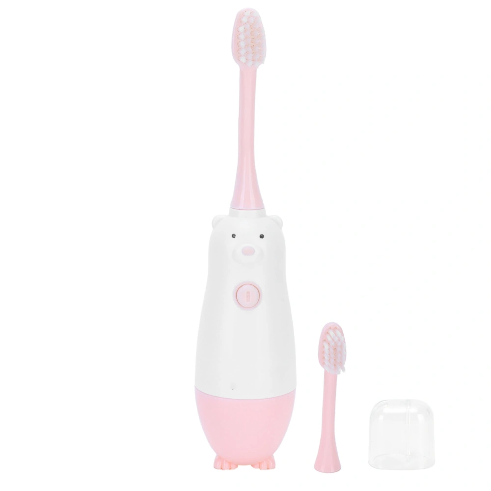 Electric Toothbrush Cartoon Pattern Tooth Brush Festive Gifts for Children Aged 2‑3‑6‑12Pink