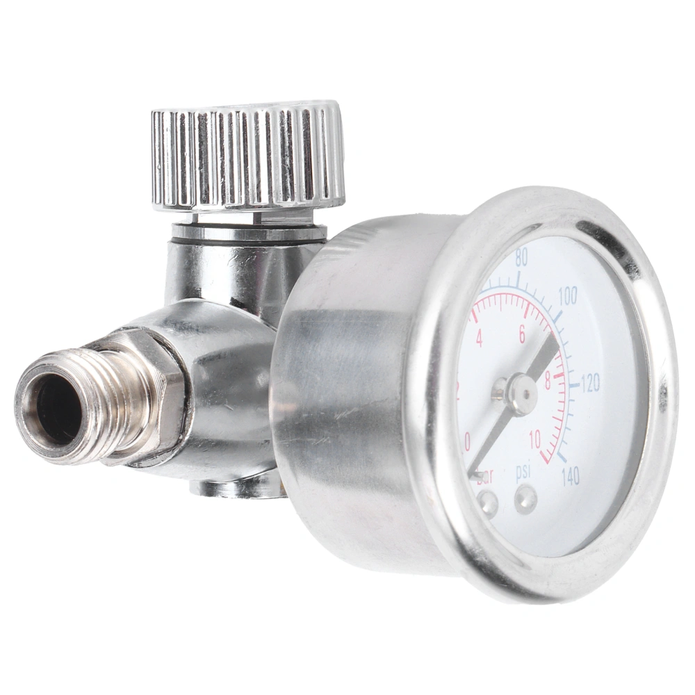 1/4in Spray Guns Air Pressure Regulator Pressure Regulating Adjusting Valve Gauge