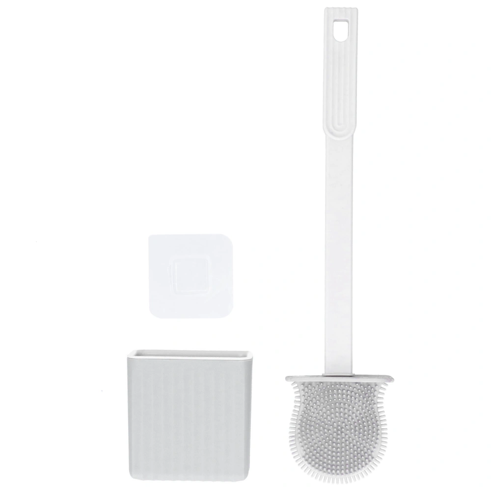 Household Wall‑Mounted Toilet Brush Cleaning Tool Toilet Cleaning Brush for Bathroom UseGray