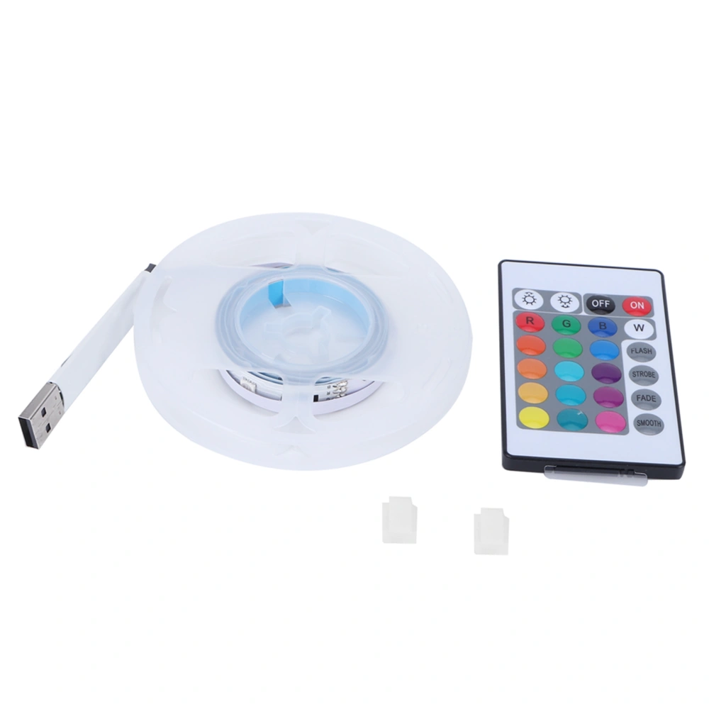 USB Strip Light RGB Remote Control Light Strip TV Computer Background Light for Home Use1M 18LED