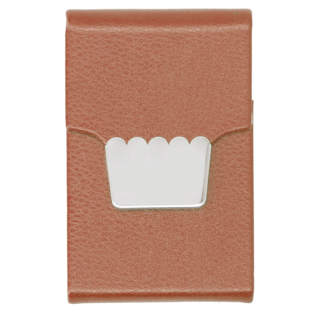 Business Card Holder Cigarette Case Stainless Steel Credit Card Carrier OrganizerApricot 059#