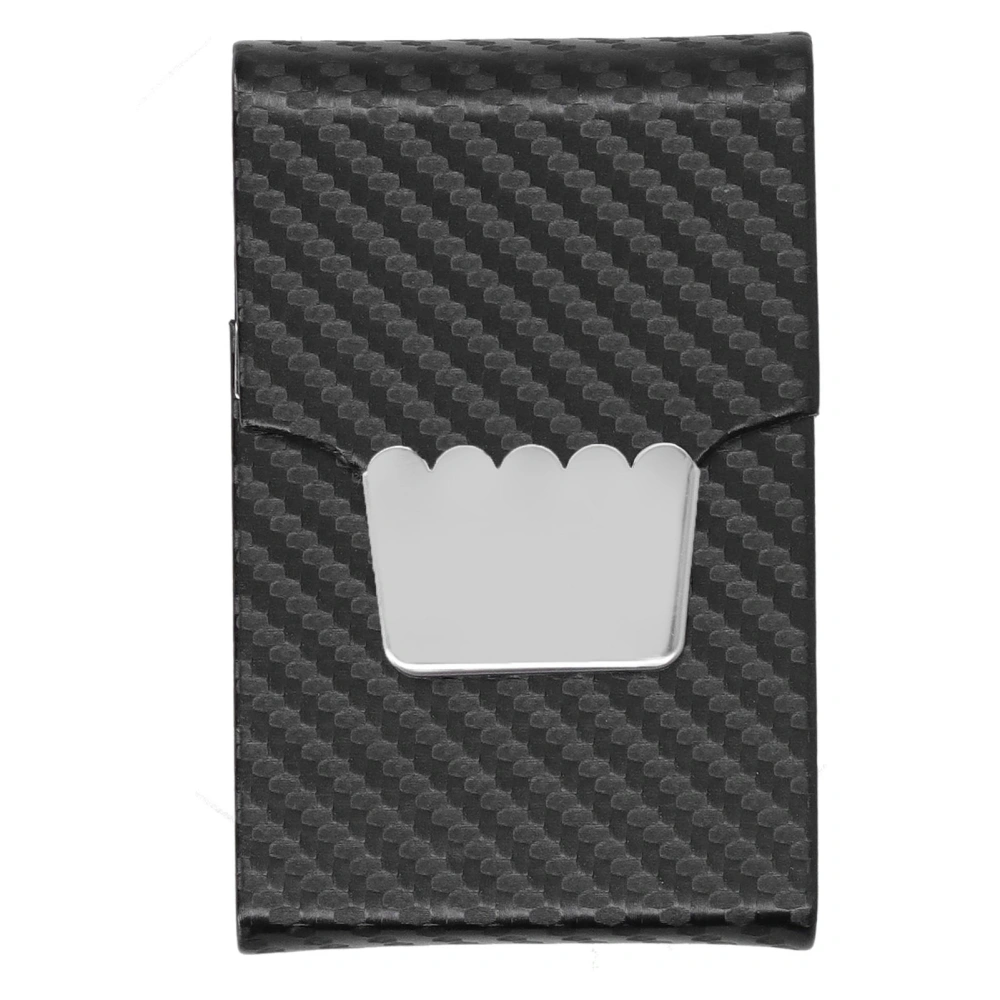 Business Card Holder Cigarette Case Stainless Steel Credit Card Carrier OrganizerBlack Carbon Fiber 059#