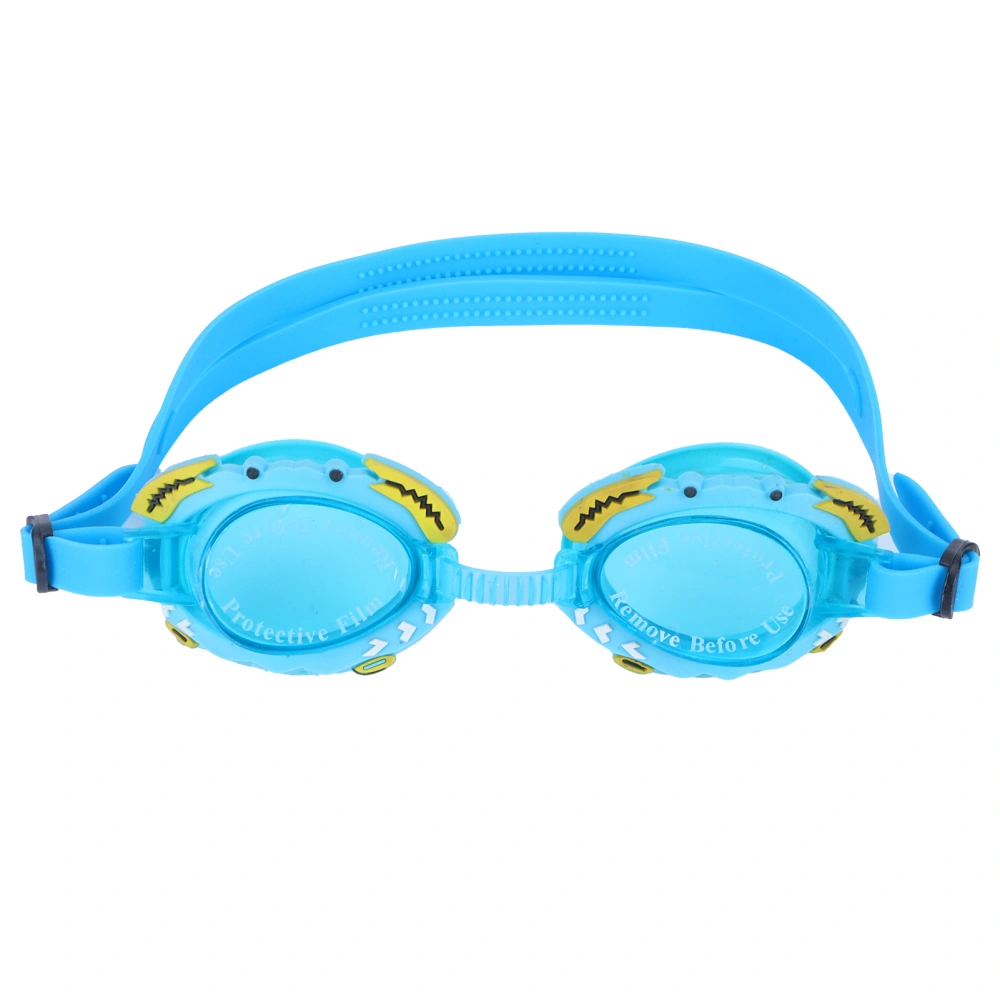 Waterproof Goggles Blue Waterproof Silicone with Earplugs Children's Swimming Goggles