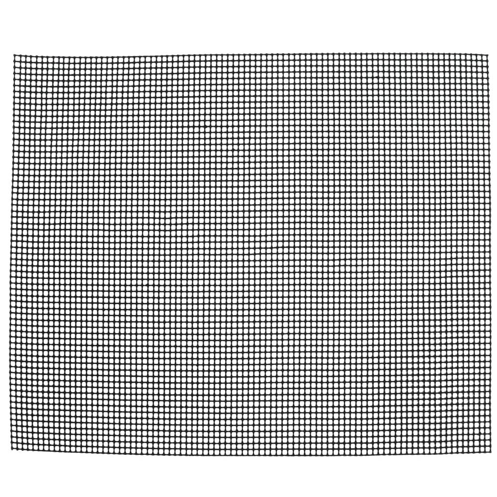 Food Grade NonStick Grid Sheet Multifunctional Barbecue Grid Mat for Barbecue Outdoor(Black 36x42cm )