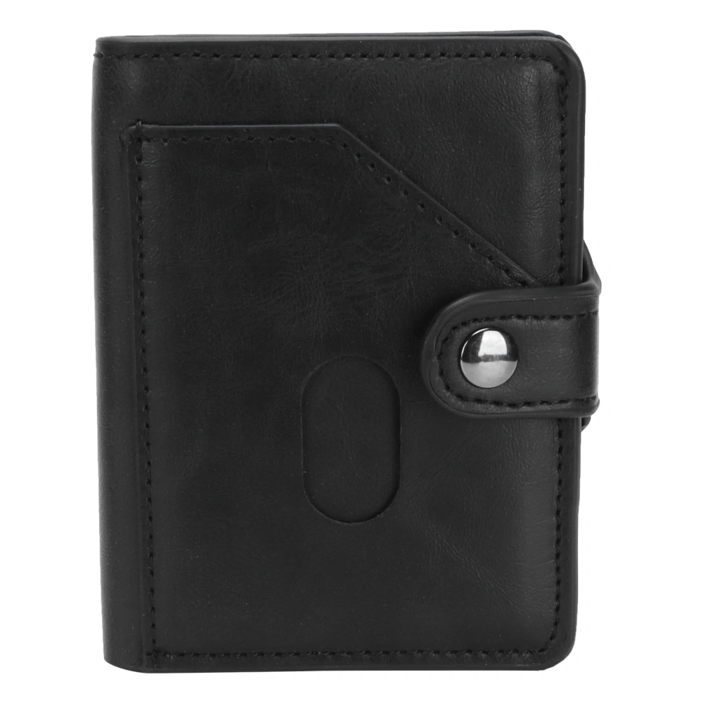 Automatic Credit Card Holder Wallet Portable Business Card Case Anti-Theft PurseBlack x-66#