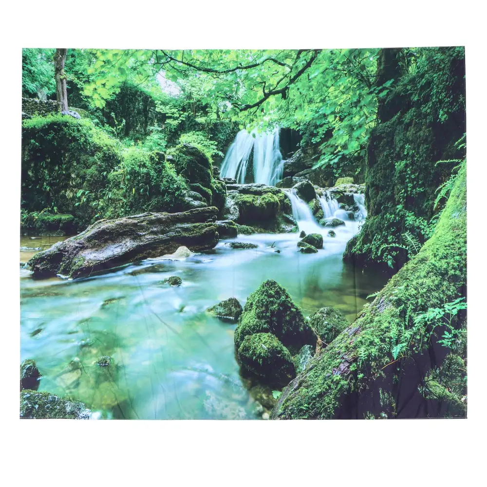 Forest Stream Scenery Tapestry Background Wall Hanging Decorative Blanket for Home Use150x150cm