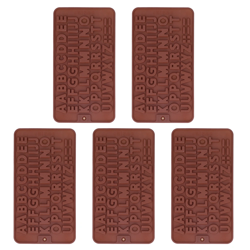 5Pcs Cute Shape Baking Mold Silicone Chocolate Pudding Cake Mold for Kitchen HomeLetter