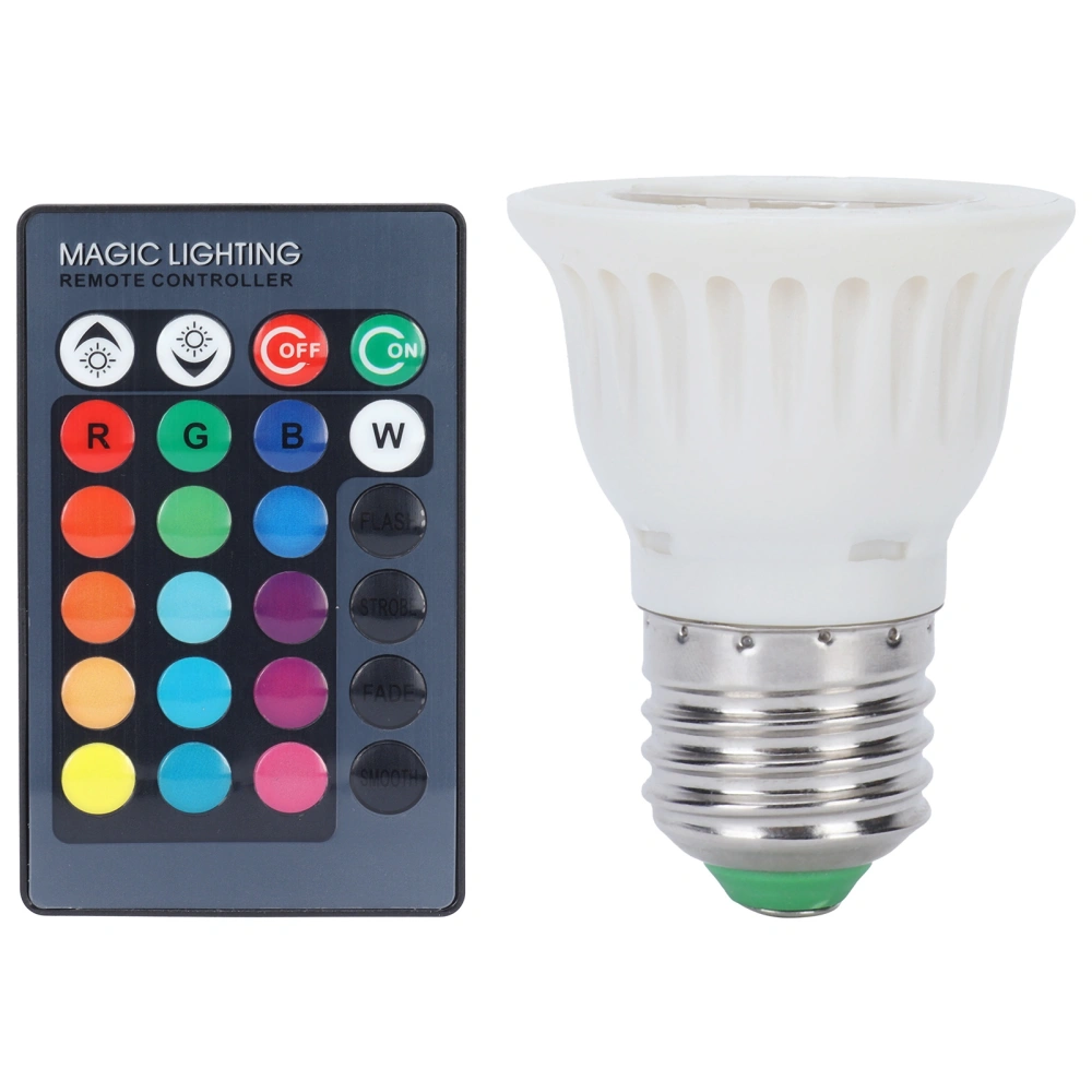 RGBW Light Bulb 16 Colors Changing E27 Ambient Lighting with Remote Control 85‑265V