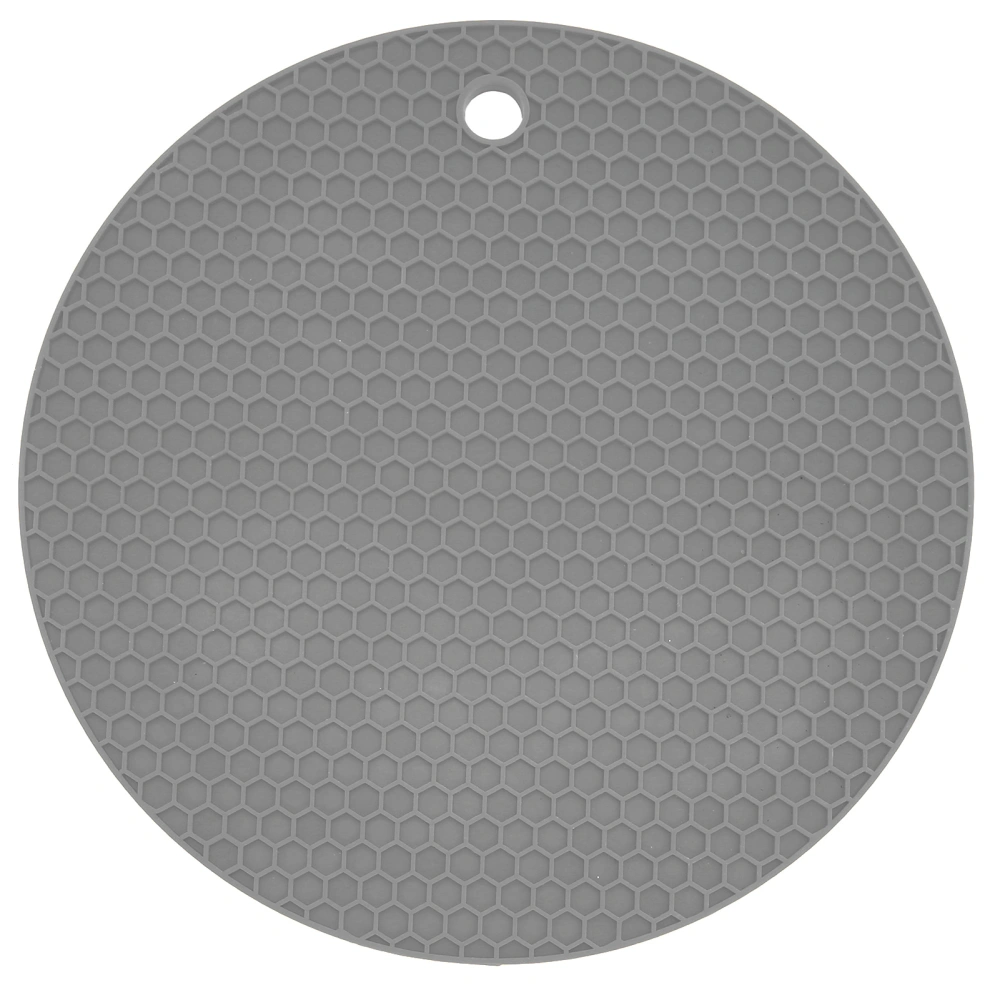 Round Shape Mat Food Grade Thickened Silicone Placemat Insulation Pad Microwave Oven MatGray