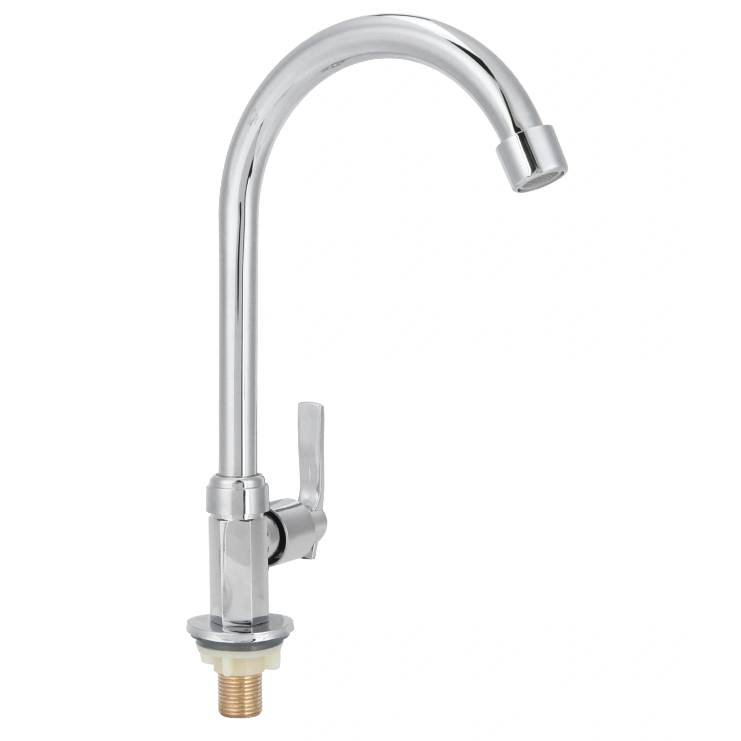 G1/2 Home Kitchen Single Cold Water Faucet Wash Basin Stainless Steel Rotatable Sink Faucet