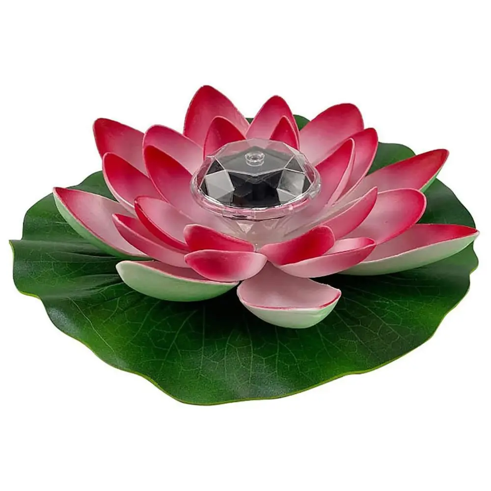 Floating Artificial Lotus Night Light LED Lotus Lamp Energy Saving Light for Outdoor Garden Pool Pond Fountain Decoration