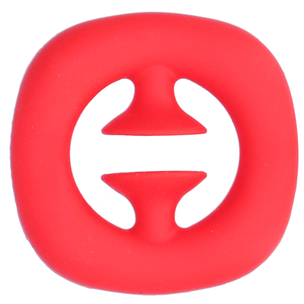 Silicone Hand Grip Hand Muscle Exercise Strength Training Massage Grip Stress Relief Toy(Red )