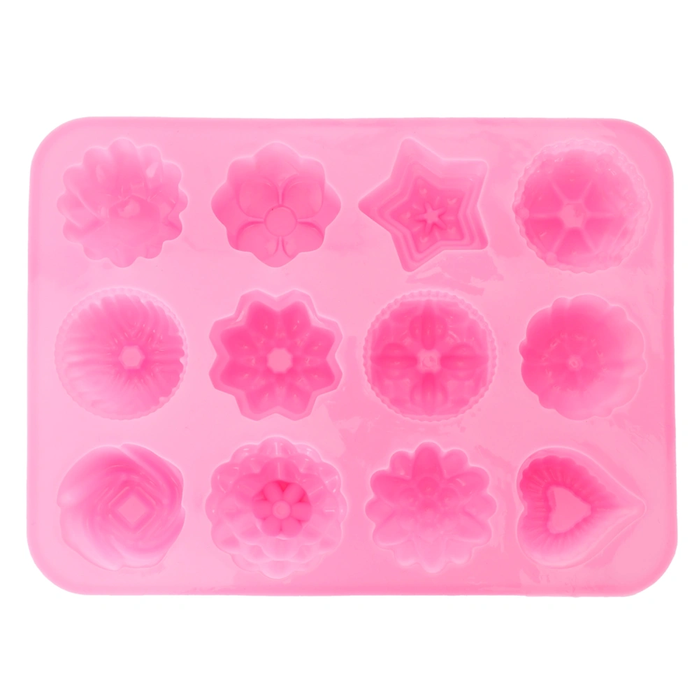 12-Grid Silicone Mold DIY Chocolate Cake Pudding Fondant Baking Mould Kitchen Supply