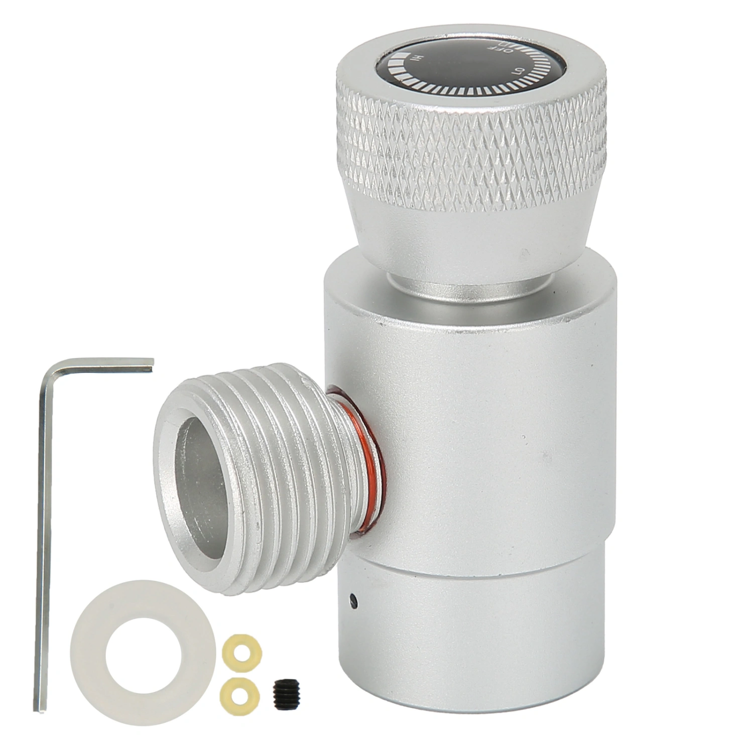 CO2 Refilling Adapter CGA320//TR21-4 Soda Valve Connector ASA Accessories Silver