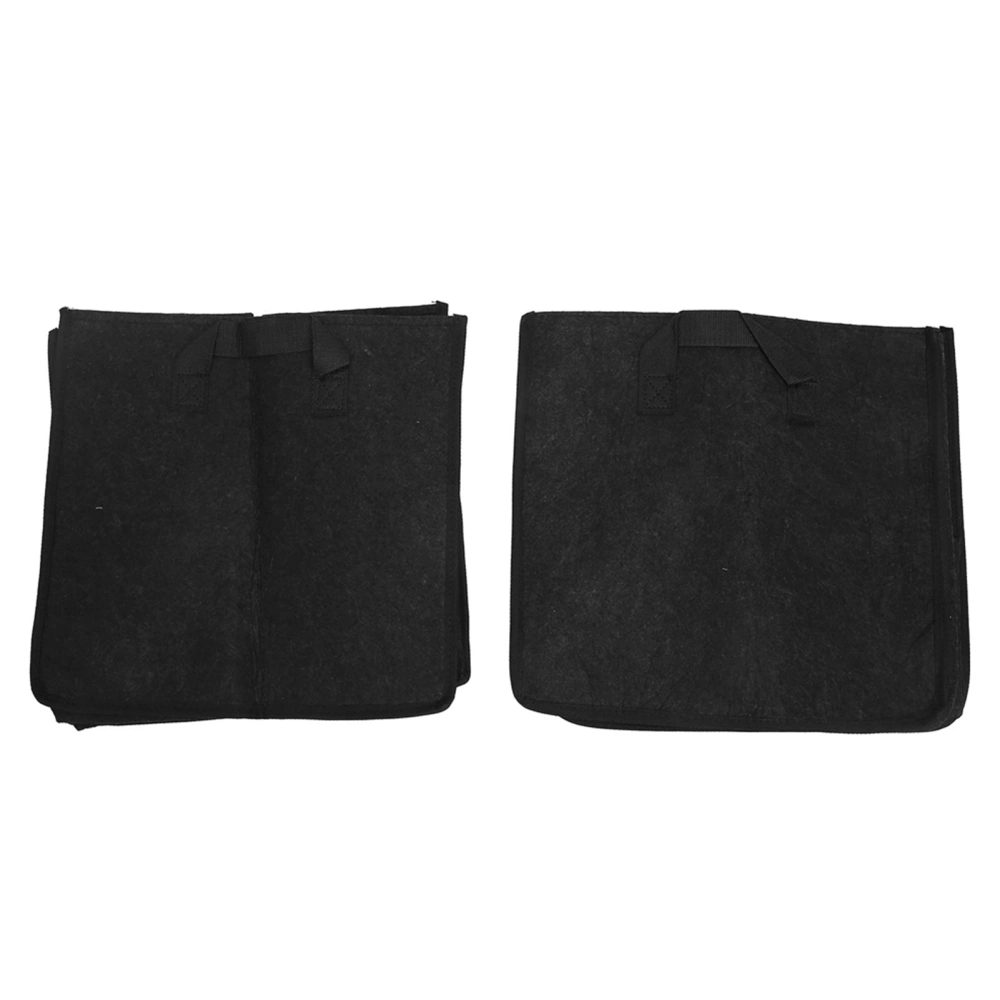 2PCS Plant Grow Bags Felt Vegetable Growing Pots with Handles Flower Planting Bed15Gallon 35x35x35cm