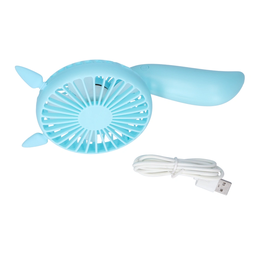 Portable Fan 180 Degrees Rotation Desktop USB Rechargeable Electric Mini Cooling FanBlue