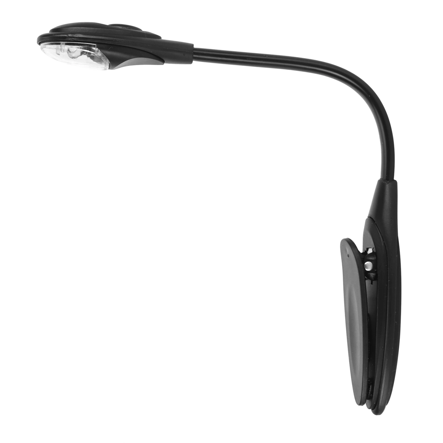 Mini LED Book Light Portable Flexible Reading Lamp with Clamp for Bedroom Travel Black